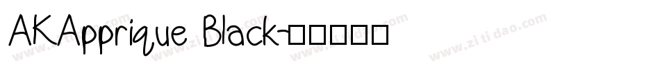 AKApprique Black字体转换
